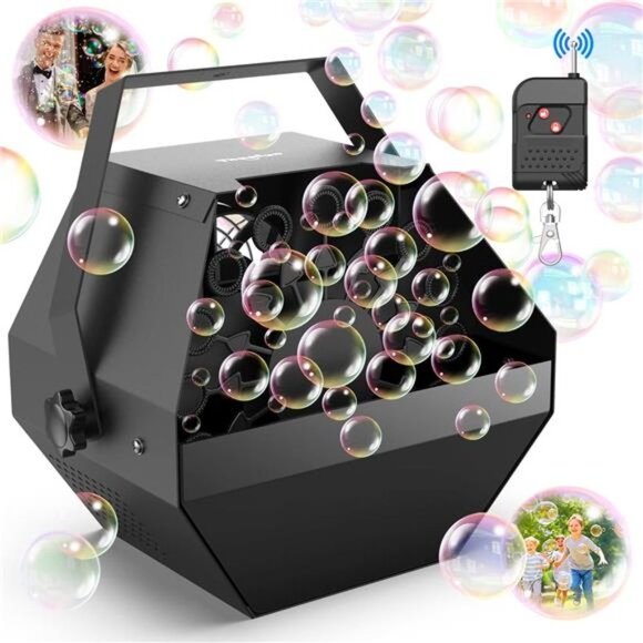 Bubble Machine: Batteries or Type-C Operated Bubble Maker for Kids with 1000+ Bu - Picture 1 of 6